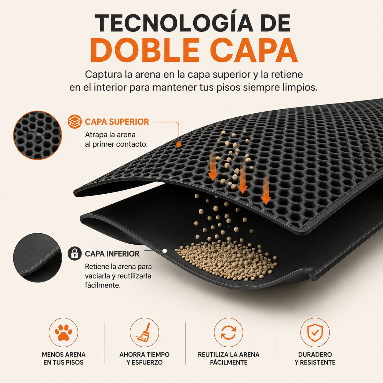 Tapete Atrapa Arena para Gatos/AliExpress