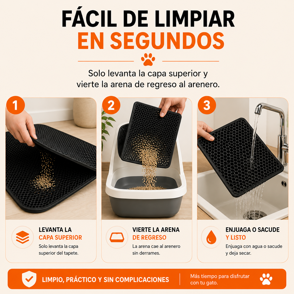 Tapete Atrapa Arena para Gatos/AliExpress