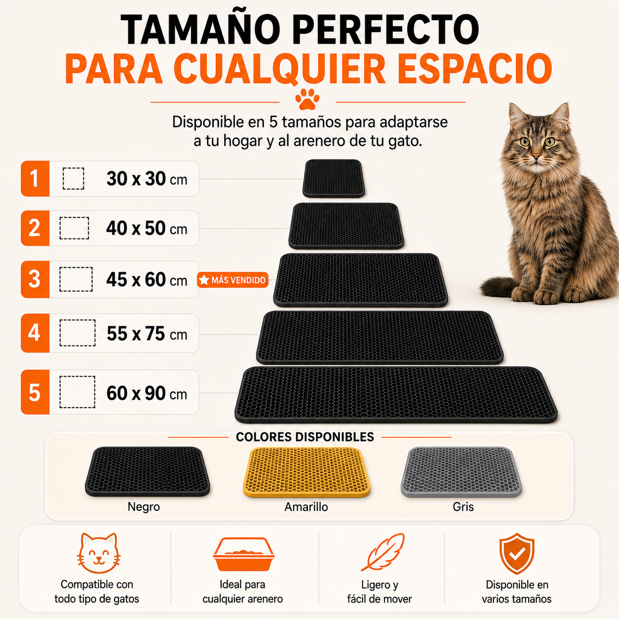 Tapete Atrapa Arena para Gatos/AliExpress